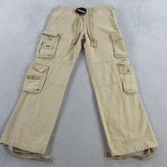 Baby Boo Fashion Cargo Pants Womens XS Sand Brown Tinashe Utility Baggy Relaxed - Picture 2 of 14